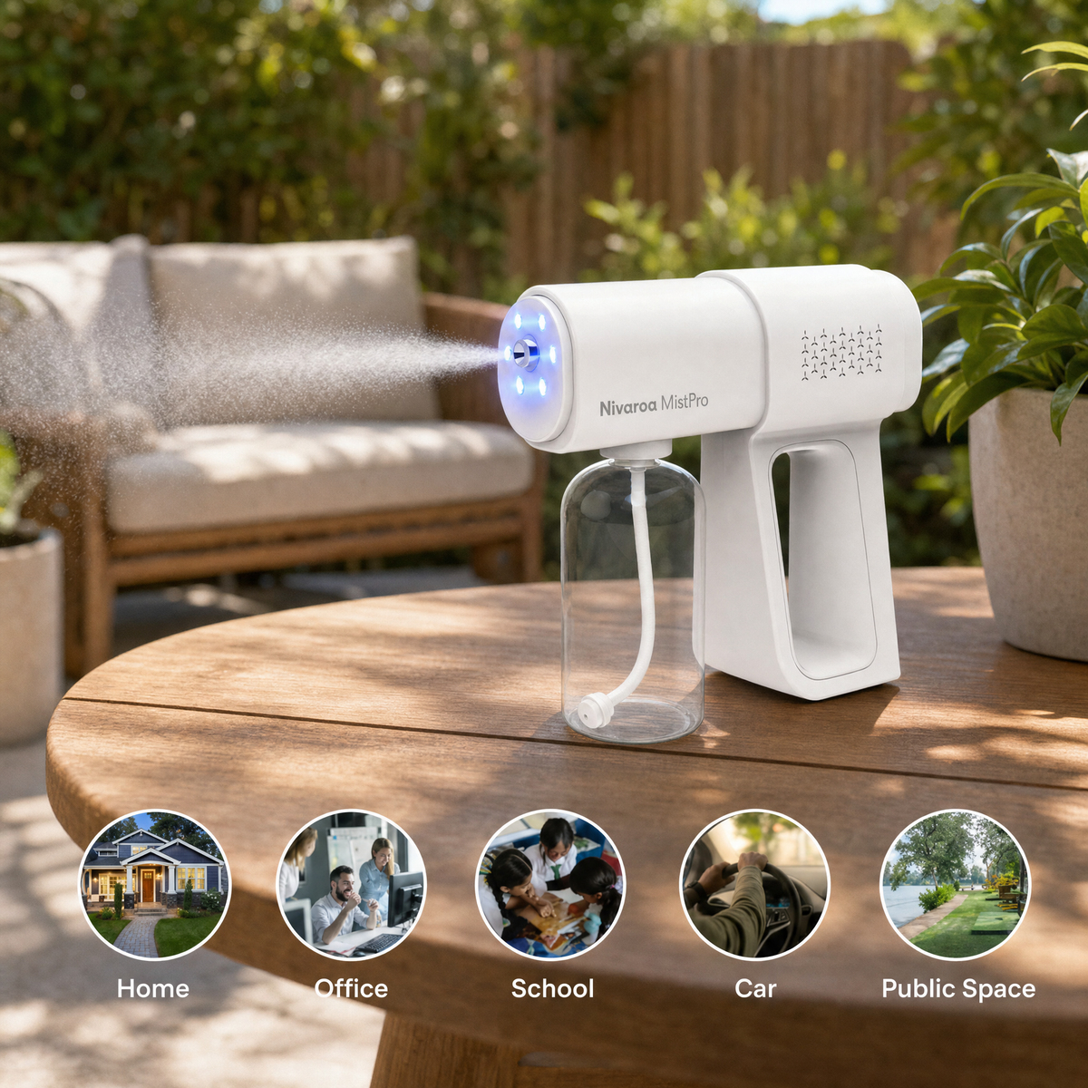 Nivaroa PureMist- 380ml Electric Blue Spray Gun